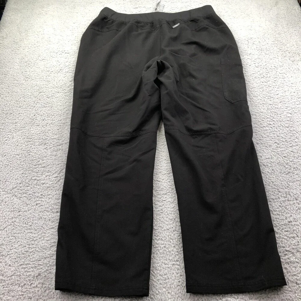 FIGS Scrub Pants Mens 3XL Black Technical Collection Straight Leg Drawstring